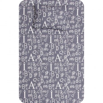 Σεντόνι Σετ 2ΤΜΧ Γράμματα Μονό